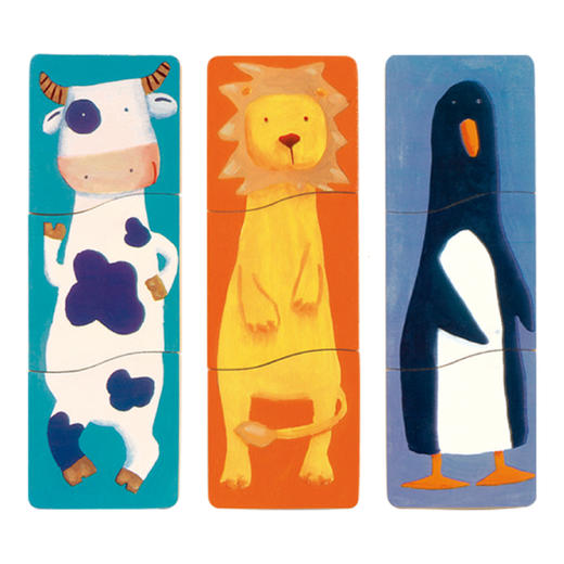 djeco宝宝大块木质动物拼图儿童益智幼儿早教玩具两片1-2岁手抓板 商品图2