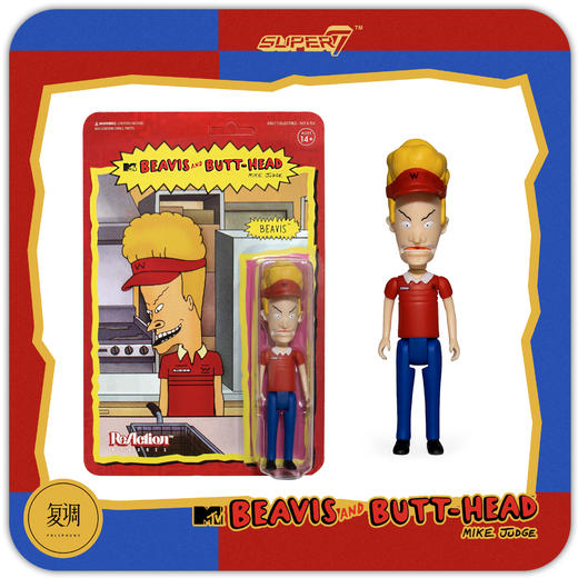 Super7 瘪四与大头蛋系列1 Beavis & Butthead 复古挂卡 商品图6