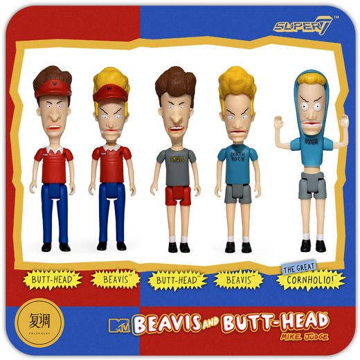 Super7 瘪四与大头蛋系列1 Beavis & Butthead 复古挂卡 商品图3