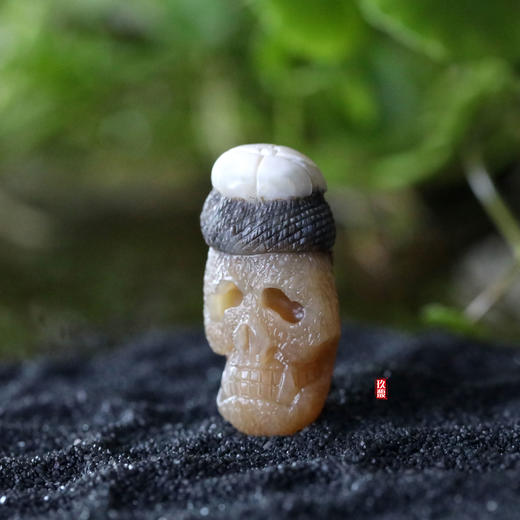 和田玉（糖玉）挂件--骷髅头   9.58g 商品图1