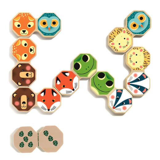 djeco动物接龙配对双面宝宝桌游2岁家庭亲子互动益智游戏幼儿玩具 商品图3