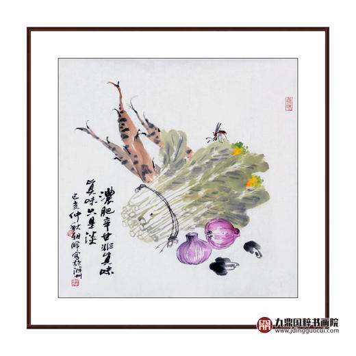 姬朝晖《花鸟作品》50*50cm 花鸟斗方作品 餐厅/茶室/卧室挂画 商品图0