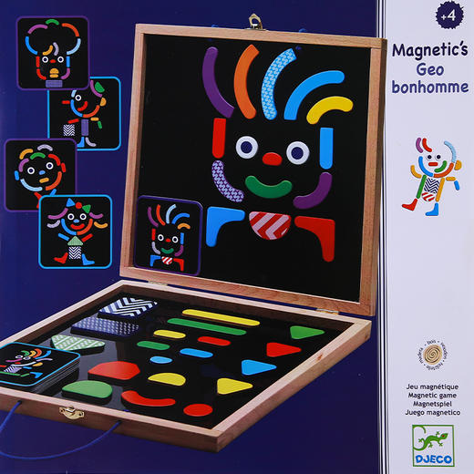 djeco儿童智力磁性拼图手提箱3-4-5岁宝宝早教益智七巧板磁力玩具 商品图0