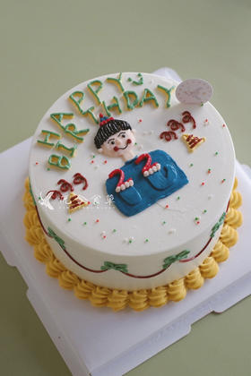 男生主题生日奶油蛋糕