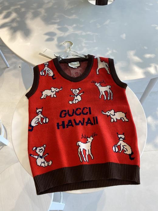 点此购买 GUCCI女款动物世界V领针织背心 曾153465 商品图7