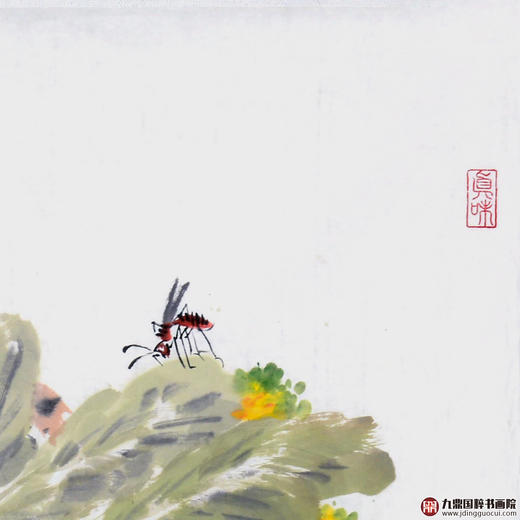 姬朝晖《花鸟作品》50*50cm 花鸟斗方作品 餐厅/茶室/卧室挂画 商品图3