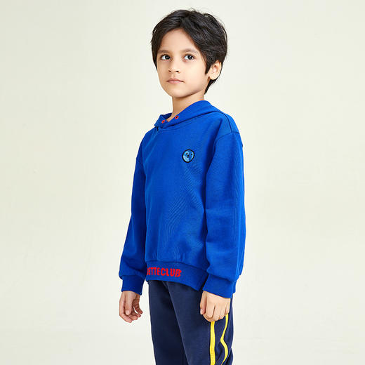 METTE童装2020秋季新品男童连帽卫衣中大童纯棉印花套头上衣 商品图5