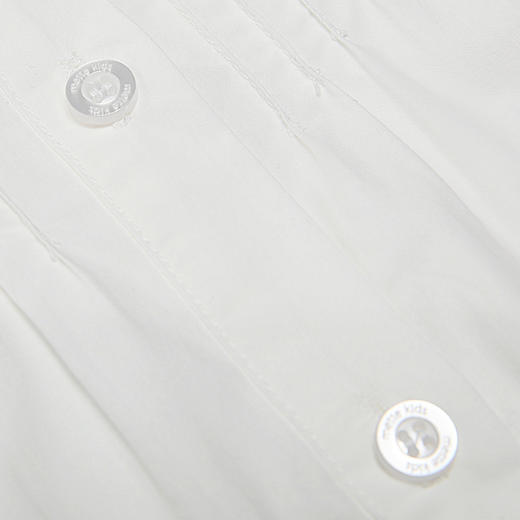 METTE童装2020秋新品女童白色长袖衬衫时尚荷叶边纯棉开衫薄上衣 商品图7