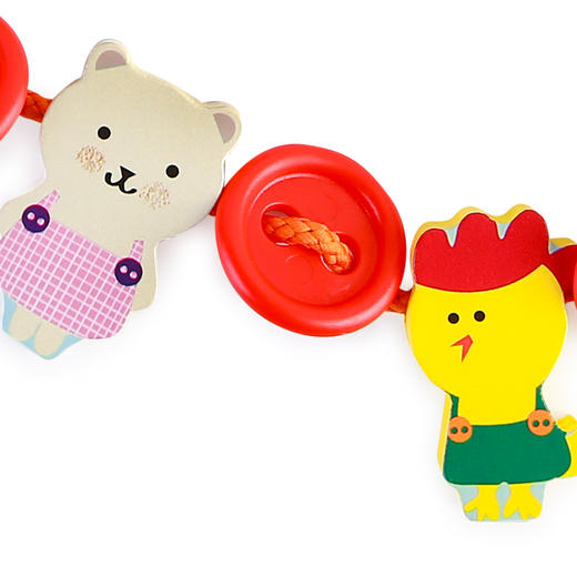 djeco动物串珠儿童宝宝穿线大颗粒穿珠子益智早教游戏1-2岁玩具 商品图2