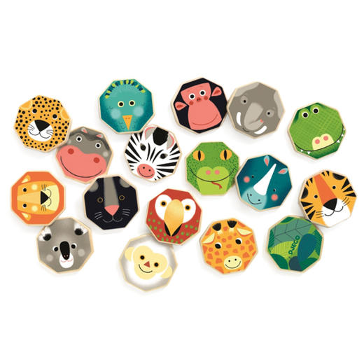 djeco动物接龙配对双面宝宝桌游2岁家庭亲子互动益智游戏幼儿玩具 商品图1