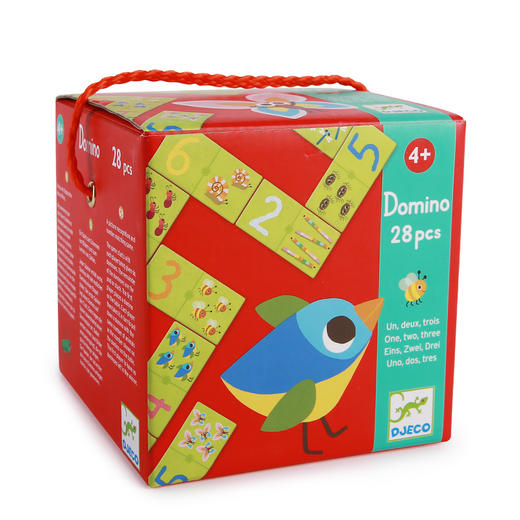 djeco动物数字多米诺接龙数数玩具启蒙幼儿3-4岁儿童桌面游戏益智 商品图3
