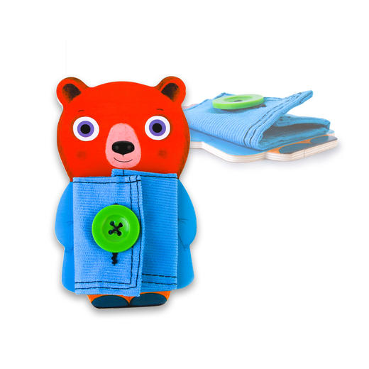 djeco学穿衣游戏衣服扣扣子拉链按扣宝宝动手能力训练早教玩具2岁 商品图2