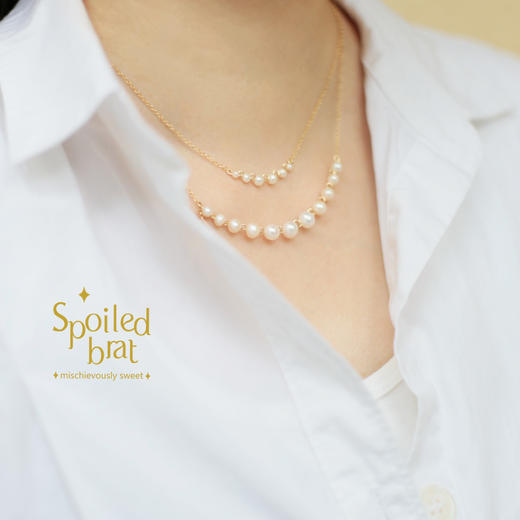spoiledbrat jewelry珍珠微笑项链 商品图3
