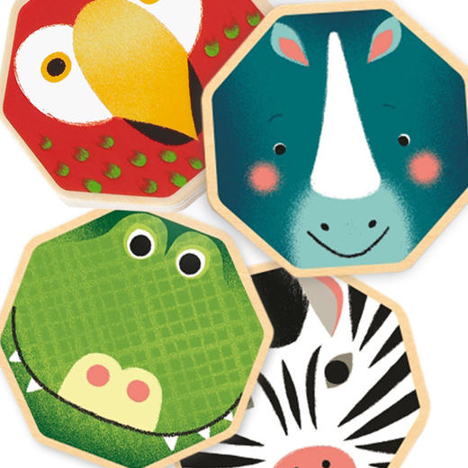 djeco动物接龙配对双面宝宝桌游2岁家庭亲子互动益智游戏幼儿玩具 商品图2