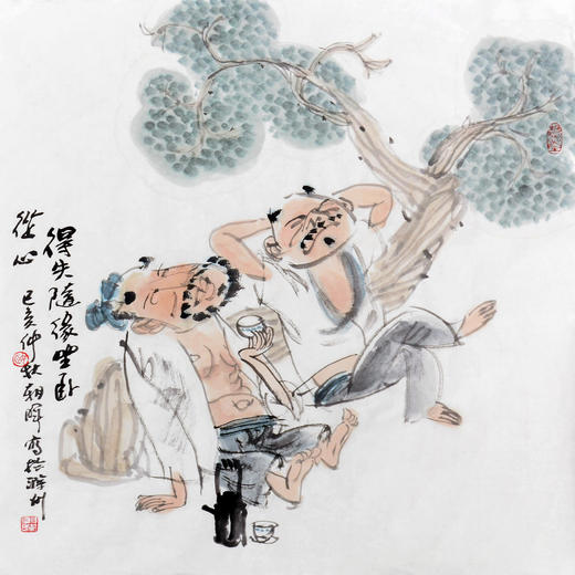 姬朝晖《人物作品》50*50cm 人物斗方作品 茶室/客厅挂画 商品图1