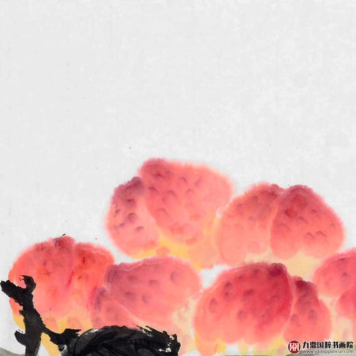 姬朝晖《福寿图》50*50cm 花鸟斗方作品 餐厅/茶室/卧室挂画 商品图2