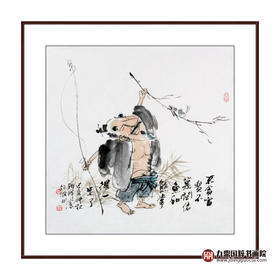 姬朝晖《人物作品》50*50cm 人物斗方作品 茶室/客厅挂画