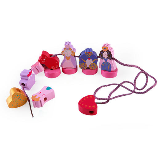 djeco儿童串珠益智宝宝穿线穿绳大颗粒女孩1-2岁精细动作训练玩具 商品图2