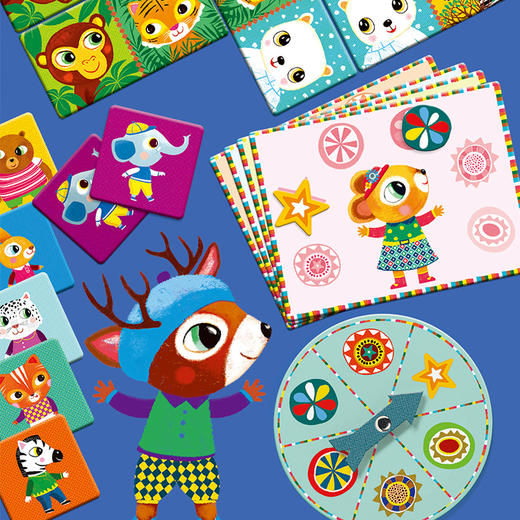 djeco多米诺接龙记忆对对碰游戏幸运大转盘桌游儿童益智玩具3-4岁 商品图1