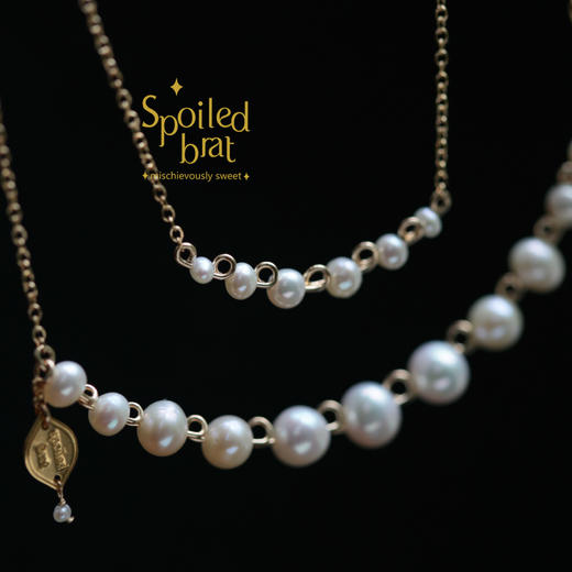 spoiledbrat jewelry珍珠微笑项链 商品图2