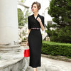 FMY-FX9XL23895夏季新款复古V领收腰连衣裙 商品缩略图4