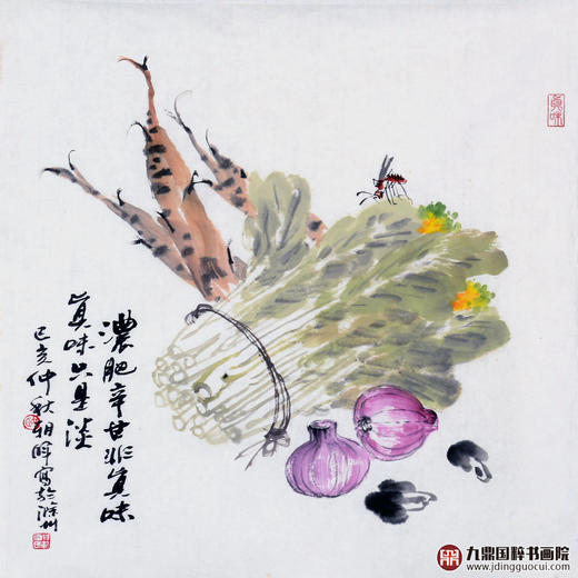 姬朝晖《花鸟作品》50*50cm 花鸟斗方作品 餐厅/茶室/卧室挂画 商品图1