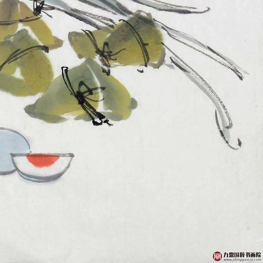姬朝晖《端阳时节》50*50cm 花鸟斗方作品 餐厅/茶室/卧室挂画 商品图4