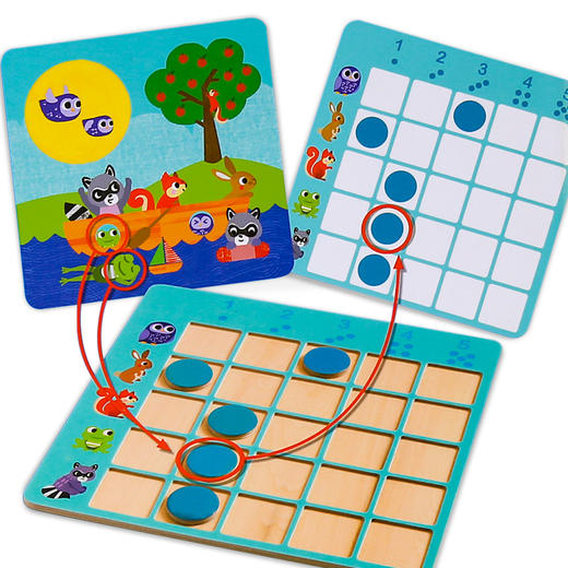 djeco森林动物数数游戏认知训练儿童亲子桌游3-4-5岁宝宝启蒙益智玩具 商品图1