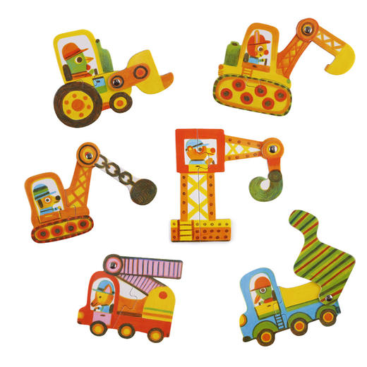 儿童交通工具工程车配对1拼图2岁半幼儿智力启蒙逻辑早教宝宝卡片 商品图5