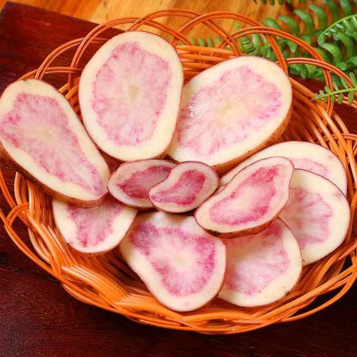 云南七彩土豆5斤装 源自高原的花心洋芋 老品种红皮土豆 粉糯味浓