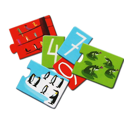 djeco幼儿启蒙早教配对数字动物颜色形状拼图卡益智玩具2片3-4岁 商品图3