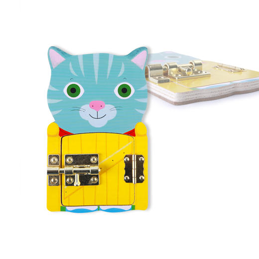 djeco动物开锁仿真钥匙锁宝宝练习早教益智教具2-3岁蒙氏儿童玩具 商品图3