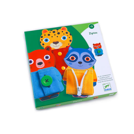 djeco学穿衣游戏衣服扣扣子拉链按扣宝宝动手能力训练早教玩具2岁 商品图3