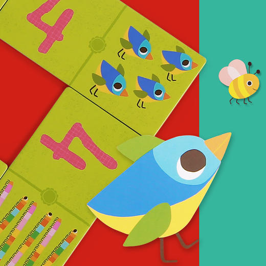 djeco动物数字多米诺接龙数数玩具启蒙幼儿3-4岁儿童桌面游戏益智 商品图2