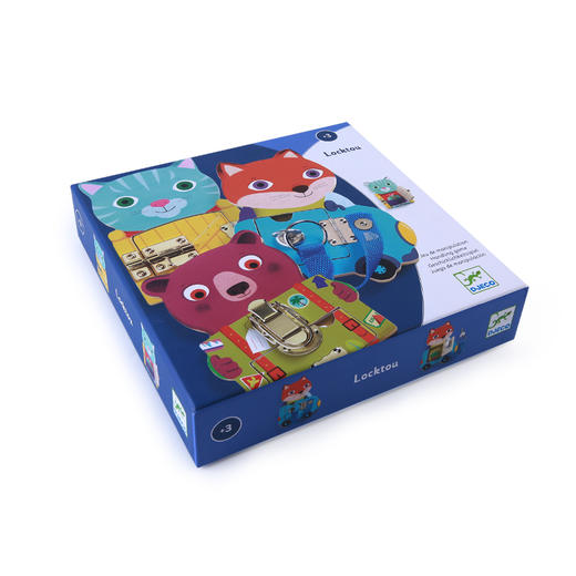 djeco动物开锁仿真钥匙锁宝宝练习早教益智教具2-3岁蒙氏儿童玩具 商品图4