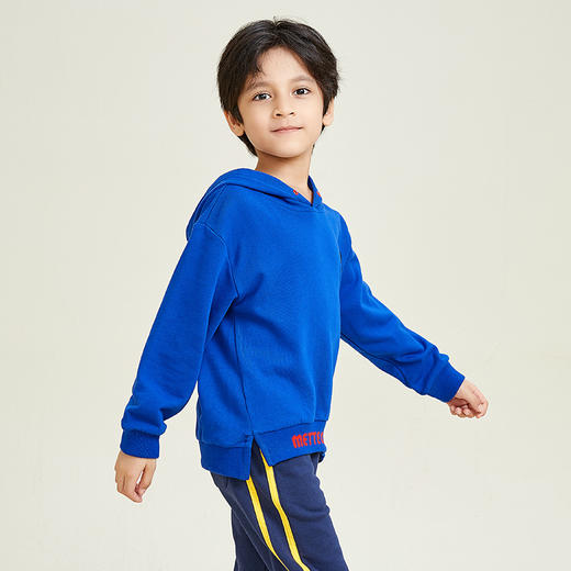 METTE童装2020秋季新品男童连帽卫衣中大童纯棉印花套头上衣 商品图2