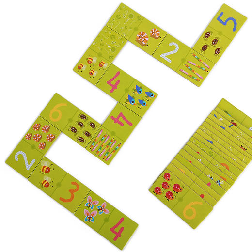 djeco动物数字多米诺接龙数数玩具启蒙幼儿3-4岁儿童桌面游戏益智 商品图1