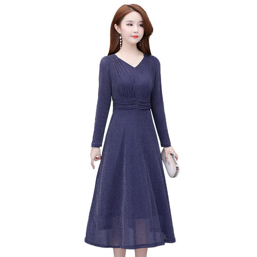 YWE-TBEZ20158A新款气质减龄修身显瘦大码长袖a字裙ZXH 商品图4