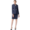 IWY/灰蓝色长袖西装半裙套装CS10344 商品缩略图4