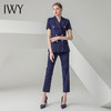 IWY/藏青色短袖西装长裤套装CP10215 商品缩略图3