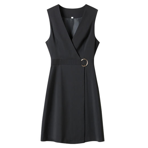 QZT-A212+201新款职业装修身空姐珠宝店马甲裙工作服套装 商品图3