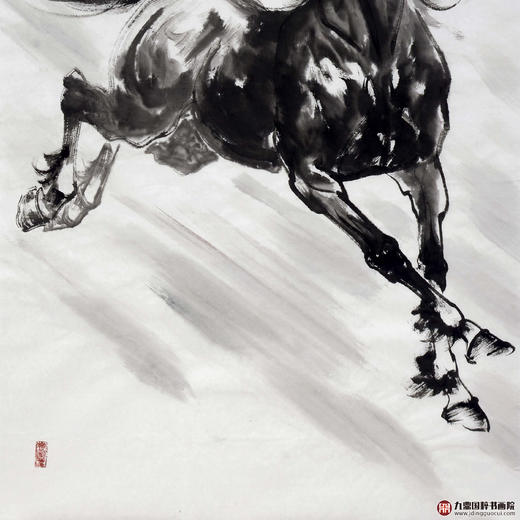 张祺晟《志在千里》68*138cm 动物竖幅作品 办公室/玄关挂画 商品图3