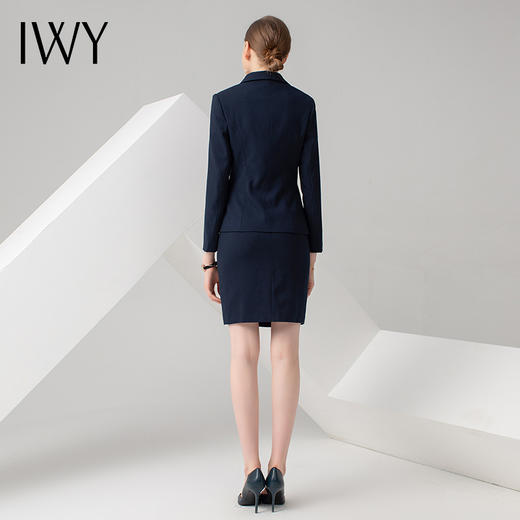 IWY/藏蓝色长袖西装半裙套装CS722 商品图2