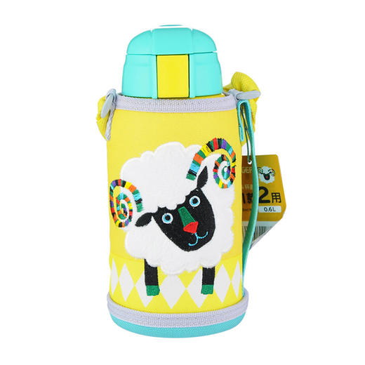 【特惠5折，仅一个无货退款】日本虎牌Tiger 儿童保温杯MBR-S06C两用保温/保冷便携吸管杯600ML针鼹、羊、狮子【不支持补差，非质量问题不退不换】S 商品图5