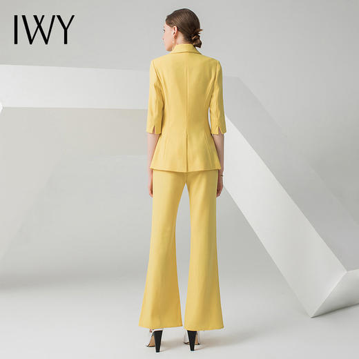 IWY/黄色长袖西装阔腿裤套装C10386+P30226 商品图3