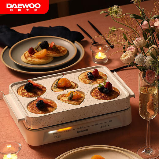 大宇(DAEWOO)多功能料理锅S11 烤肉机 火锅 电烤锅 烧烤炉 家用蒸煮 网红一体锅 商品图4