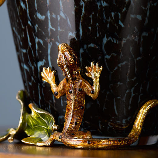 罗比罗丹珐琅彩平安纳福花瓶欧式创意客厅摆件乔迁礼品绯韵花瓷花瓶 商品图2