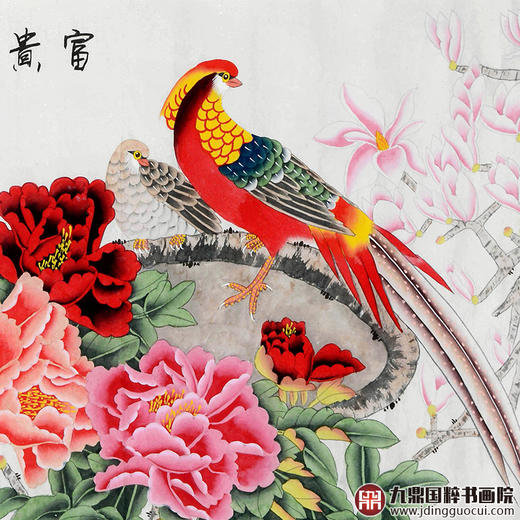 李兆生《富贵吉祥》68*138cm 花鸟横幅作品 茶室/卧室挂画 商品图2