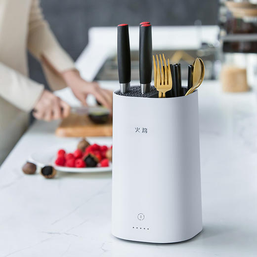 火鸡智能刀架紫外线筷子机消除毒机家用小型筷筒刀具烘干器置物架KR-33 商品图3