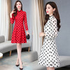 AHM-zm9179韩版少女蕾丝波点改良版旗袍甜美修身长袖连衣裙ZXH 商品缩略图2